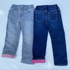 Gap  Bundle Jersey Lined Jeans Size 4T